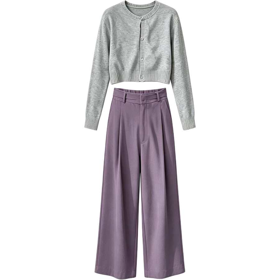 CHARM GLOW Casual Suits Women's V Neck Moderate