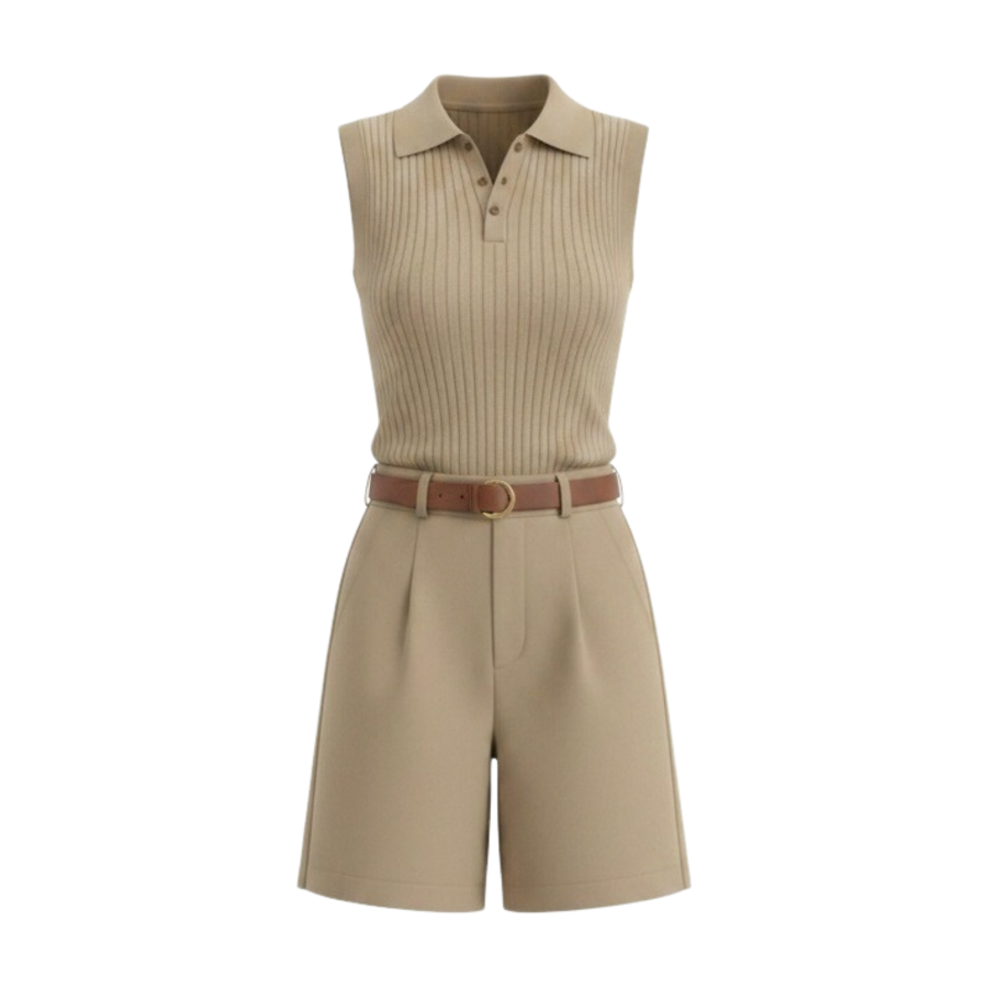 FINDSME GAGA Casual Suits Women's Polo Collar Thin