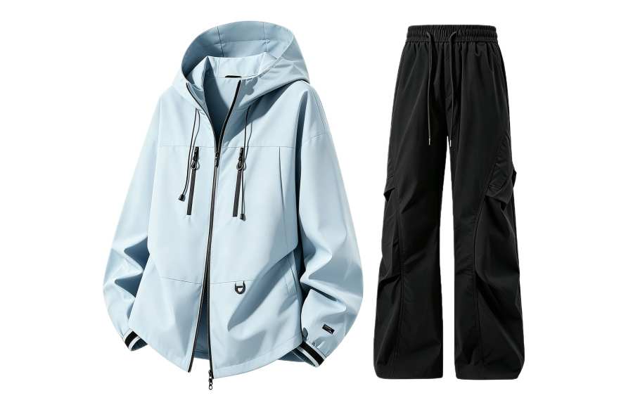 WARRIOR Windbreaker Jacket & Pants Sets Women's Hooded Non Detachable Moderate