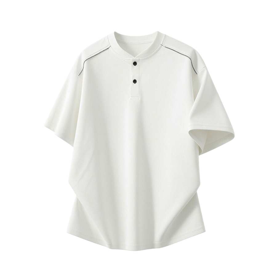 GWAF T Shirts Unisex Henry Collar Moderate Straight Fit