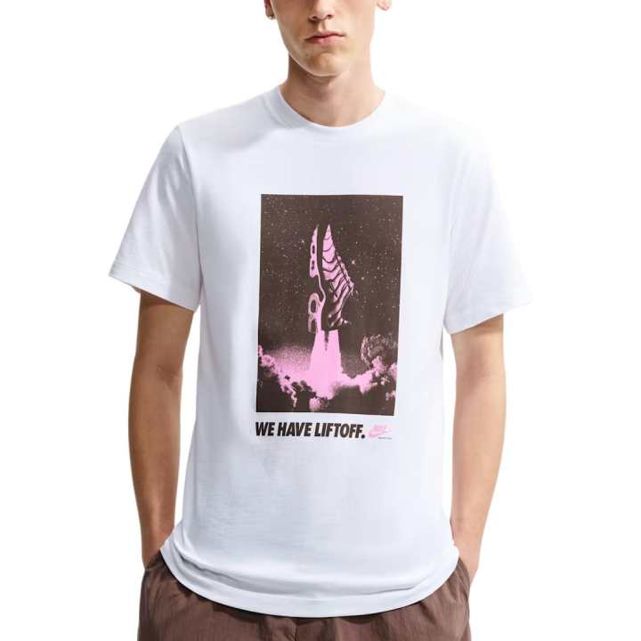 Nike Nike Sportswear T Shirts Men's White Crew Neck Moderate