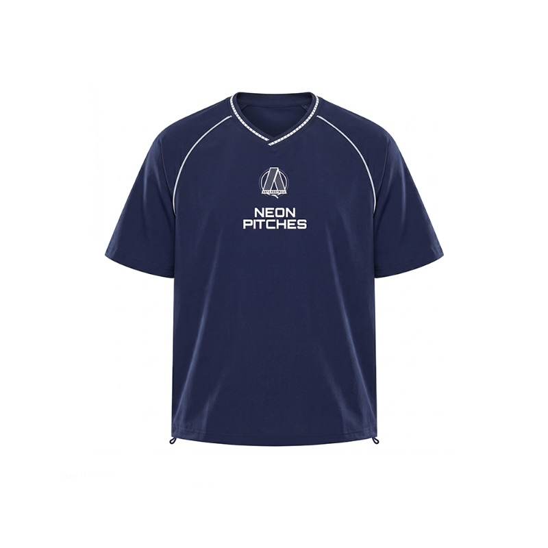 ANTA T Shirts Unisex Mighty Blue Crew Neck Moderate