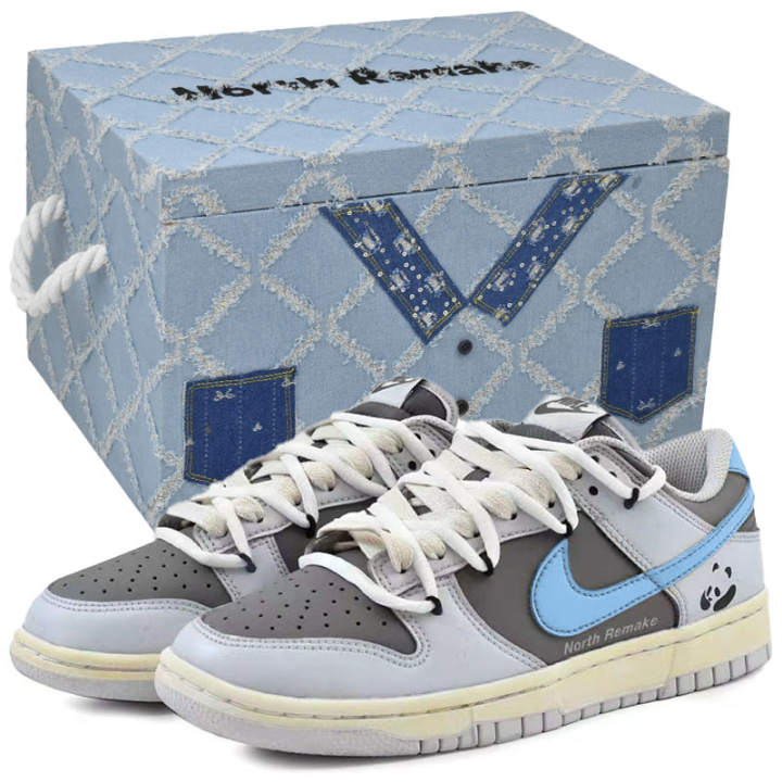 Nike Nike Dunk Skateboard Shoes Men's Low Top Blue, Gray