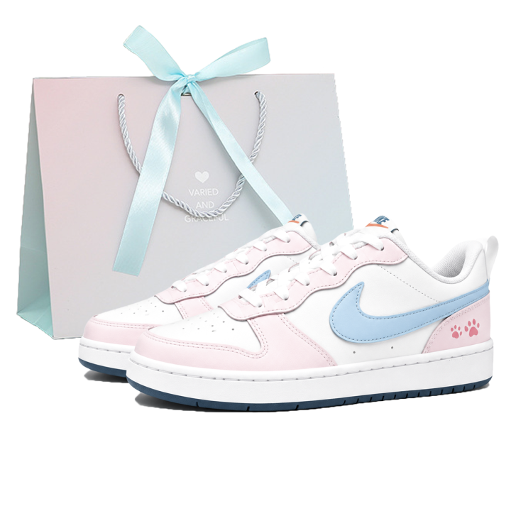 Nike Nike Court Borough 2 Skateboard Shoes Women's Low Top Blue Pink