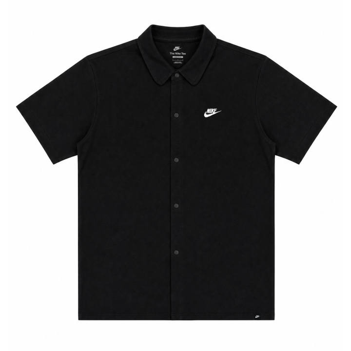 Nike Nike T Shirts Unisex Black Polo Collar Moderate Straight Fit