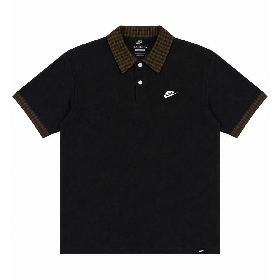 Nike Nike T Shirts Unisex Black Polo Collar Moderate Straight Fit