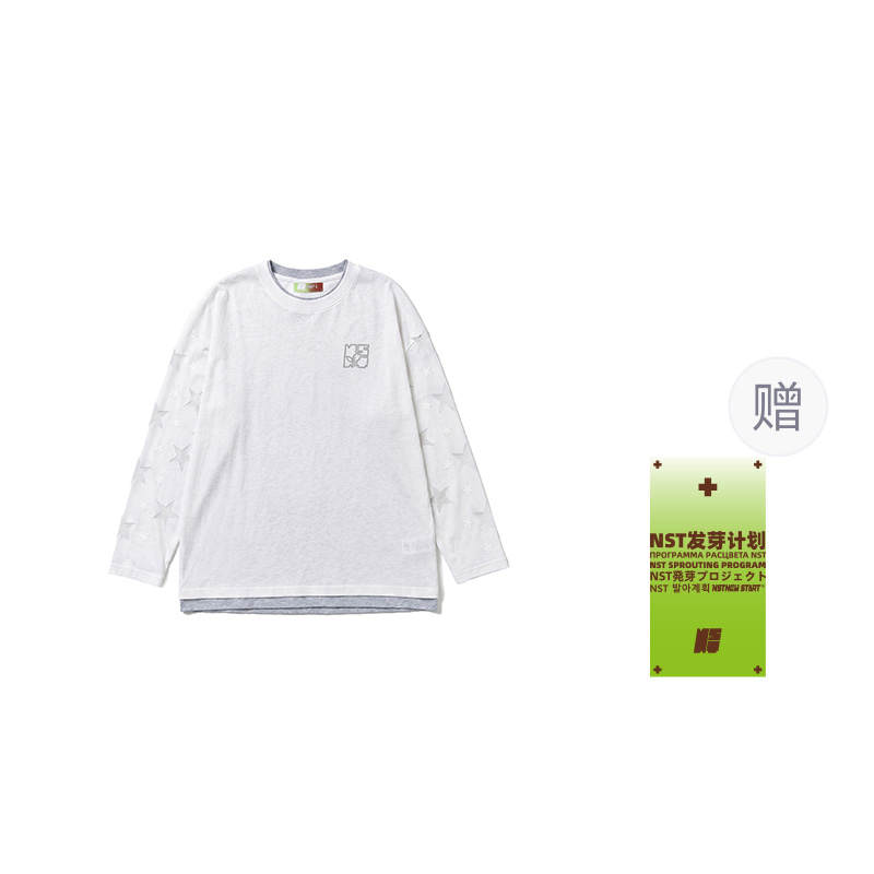 NSTNEW START T Shirts Women's White Crew Neck Thin Straight Fit