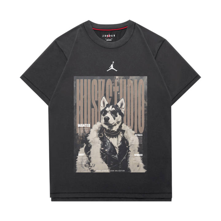 Jordan Jordan DIR FIT T Shirts Unisex Dark Gray Crew Neck Moderate