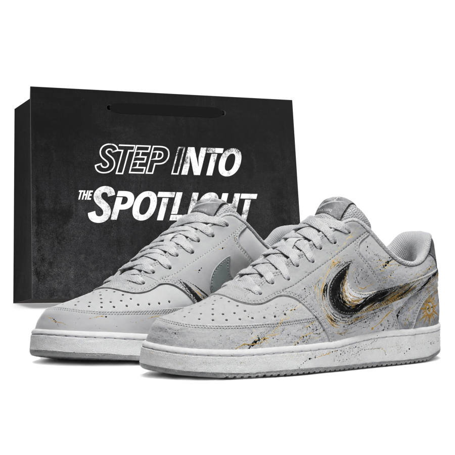 Nike Nike Court Vision Skateboard Shoes Men's Low Top Black/Gold