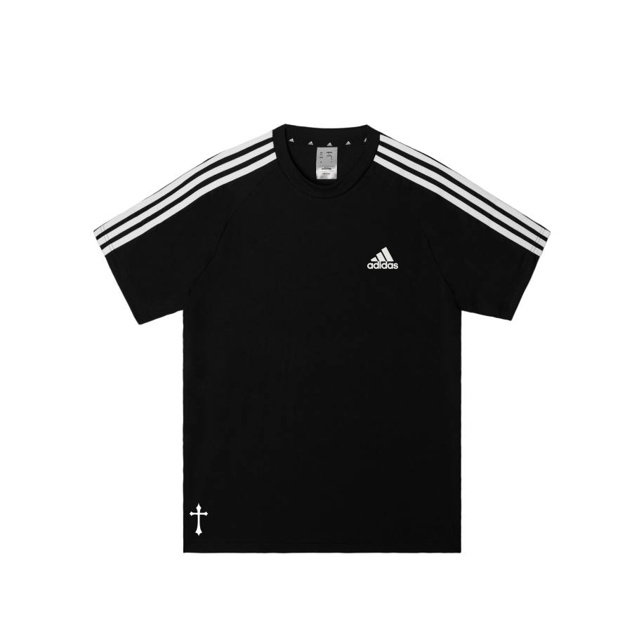 Adidas Adidas Football T Shirts Men's Black Crew Neck Moderate
