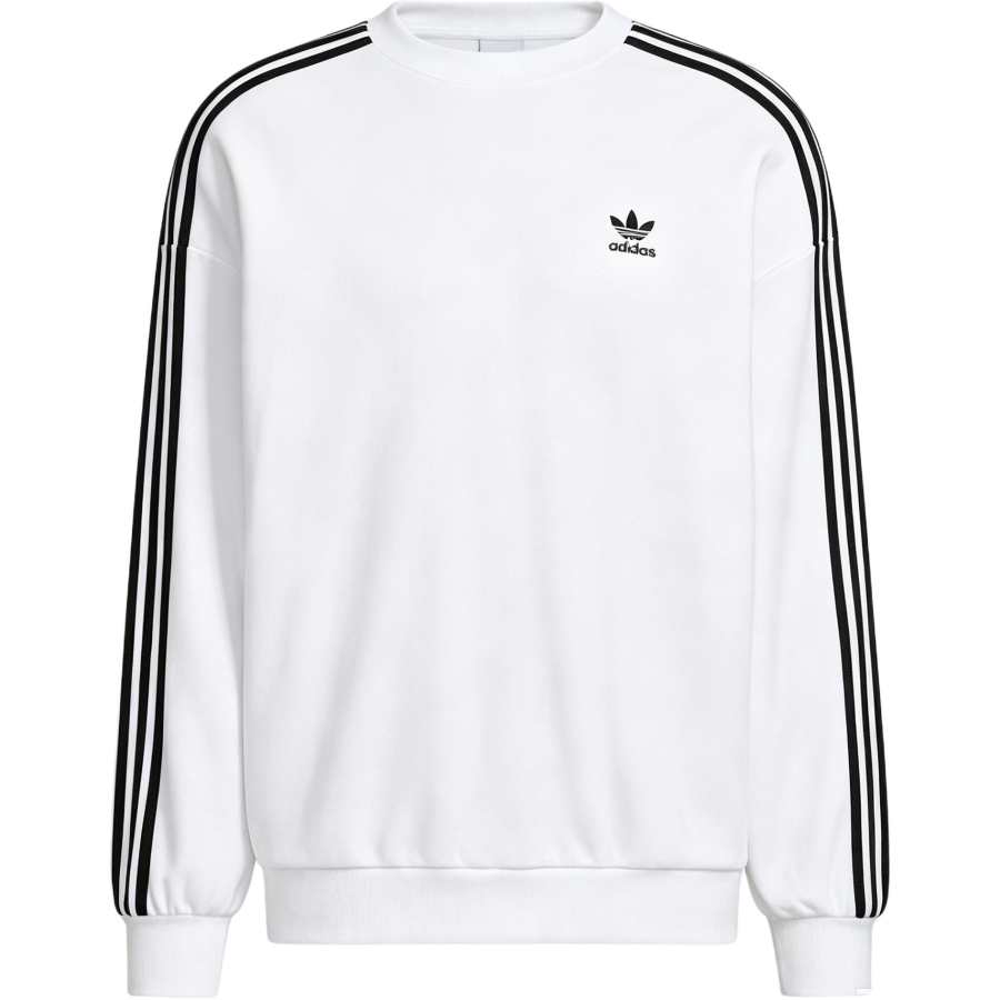 Adidas Originals Sweatshirts Men's White Crew Neck Moderate