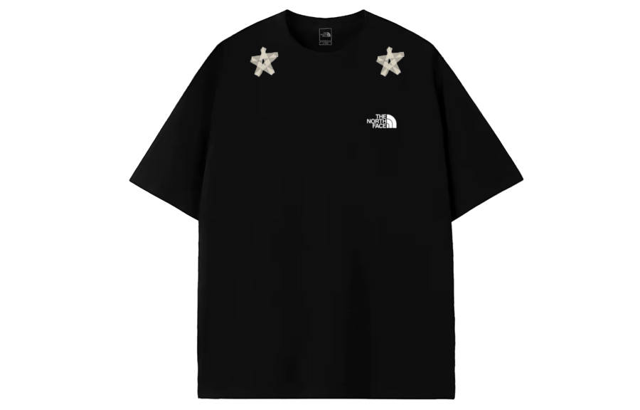 THE NORTH FACE T Shirts Unisex Black Crew Neck Thin Straight Fit