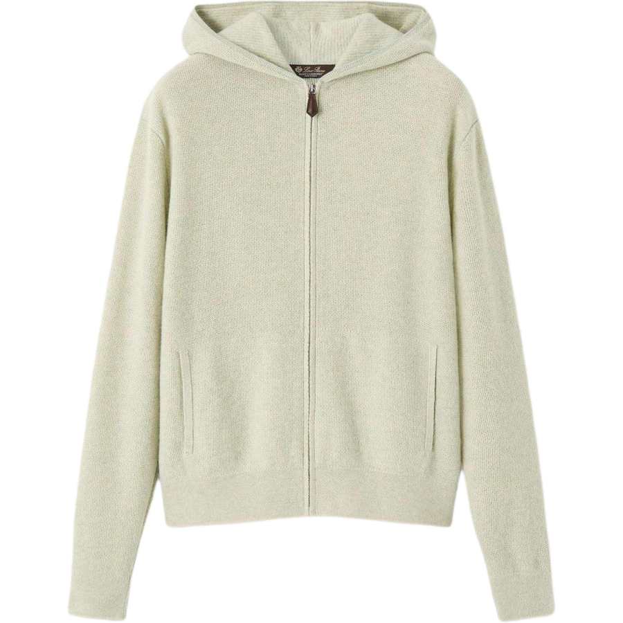 Loro Piana Cashmere Sweaters Women's Butter Cashmere Mixed Color Hooded Non Detachable Moderate Straight Fit