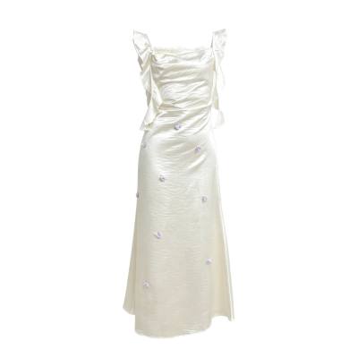 Aghr Slip Dresses Women's Beige Thin Long