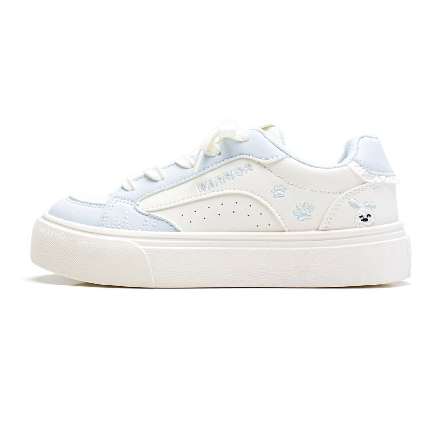 WARRIOR Skateboard Shoes Women's Low Top Beige Khaki/Beige Blue