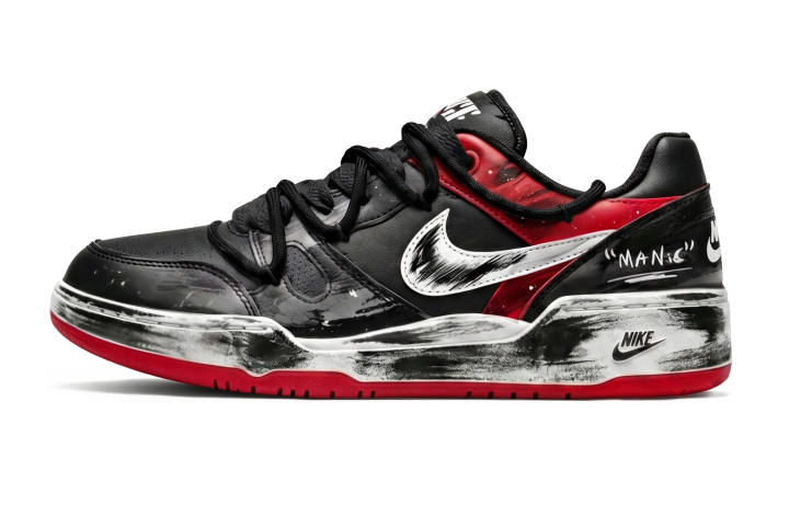 Nike Nike Full Force Skateboard Shoes Men's Low Top Black/Red