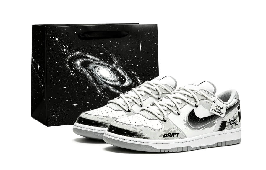 Nike Nike Big Skateboard Shoes Men's Low Top White, Gray, Black Graffiti Colorway