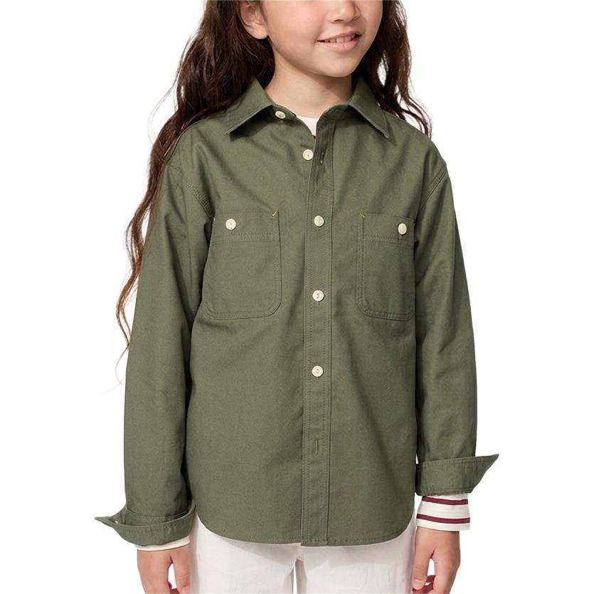 UNIQLO Kids Casual Shirts Lapel Moderate