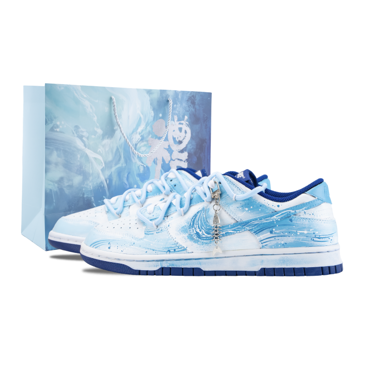 Nike Nike Dunk Skateboard Shoes Men's Low Top White/Blue