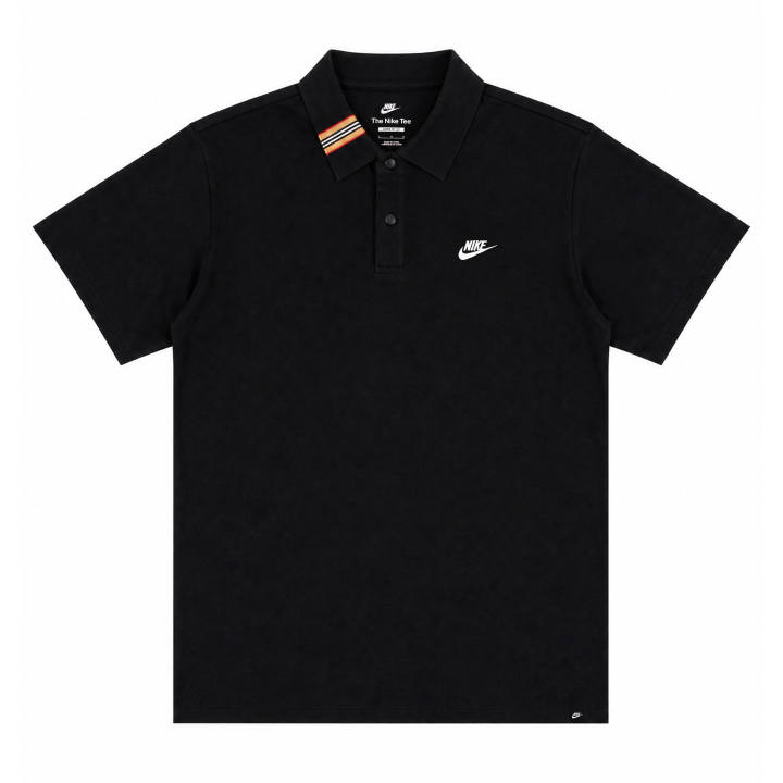 Nike Nike T Shirts Unisex Black Polo Collar Moderate Straight Fit