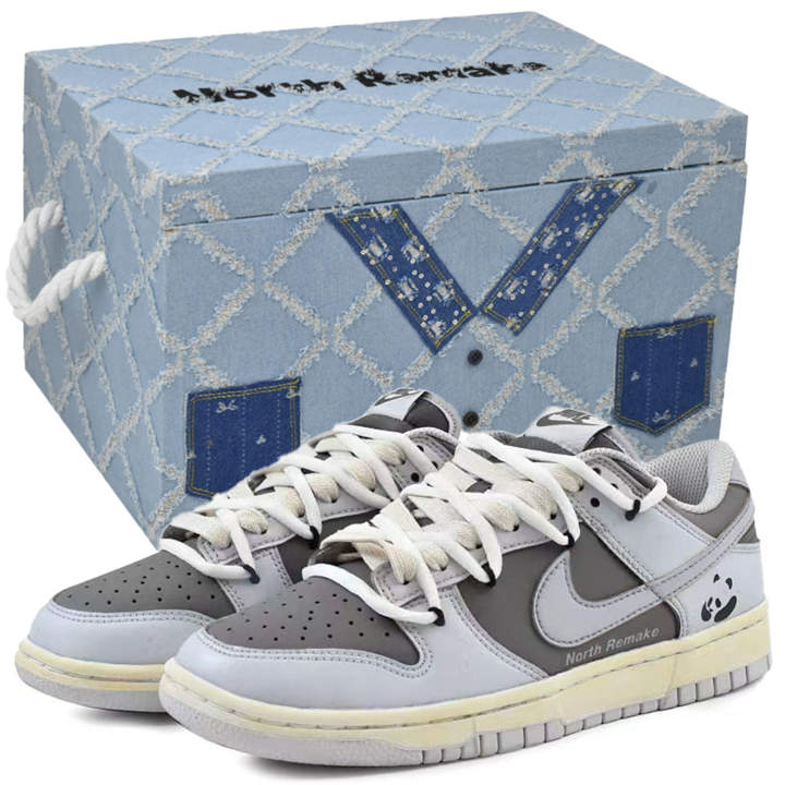Nike Nike Dunk Skateboard Shoes Men's Low Top Blue, Gray