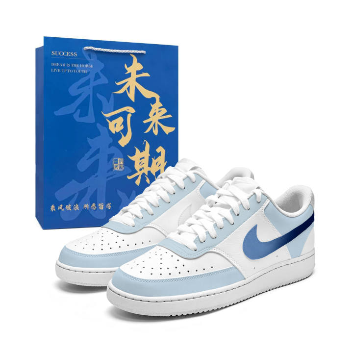 Nike Nike Court Vision 1 Skateboard Shoes Men's Low Top Blue