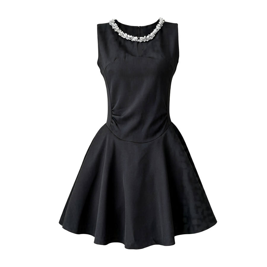 CPAURA Sleeveless Dresses Women's Moderate Short Skirt A Line Skirt