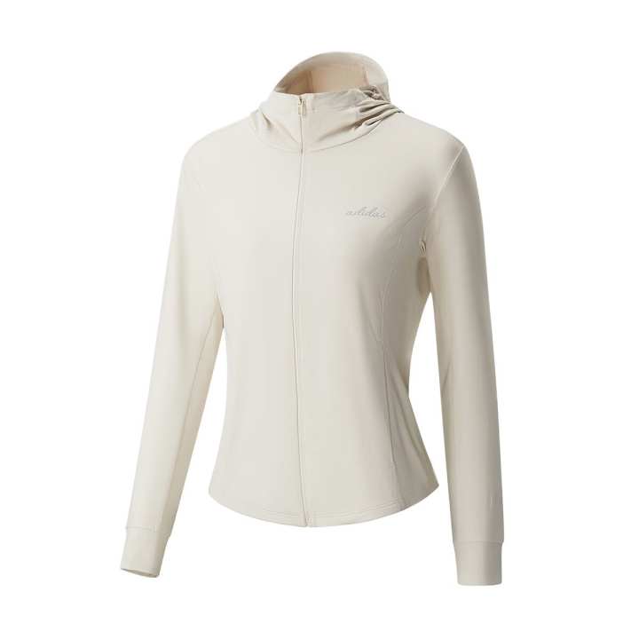 Adidas Adidas Jackets Women's Ecru Hooded Non Detachable Moderate