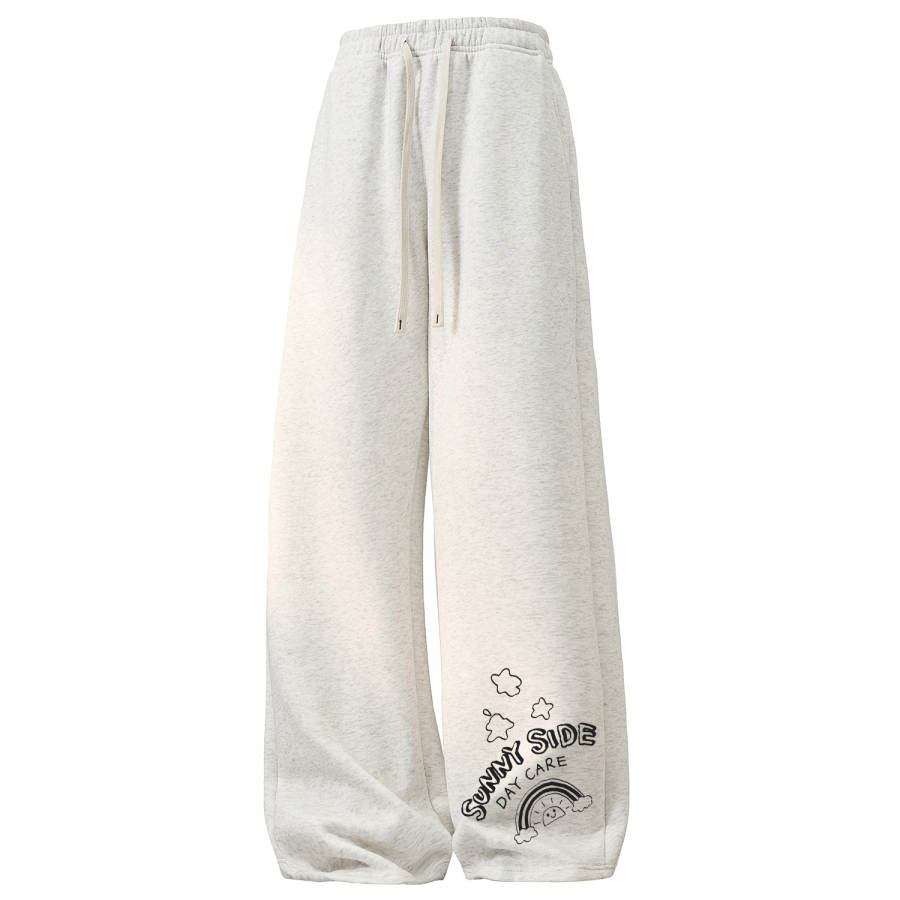 Disney Knitted Sweatpants Unisex Thin Straight Fit Pants