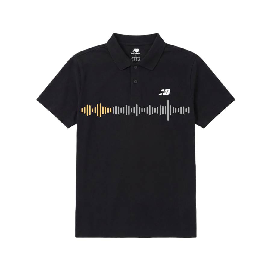 New Balance New Balance Polo Shirts Unisex Black Polo Collar Moderate Straight Fit