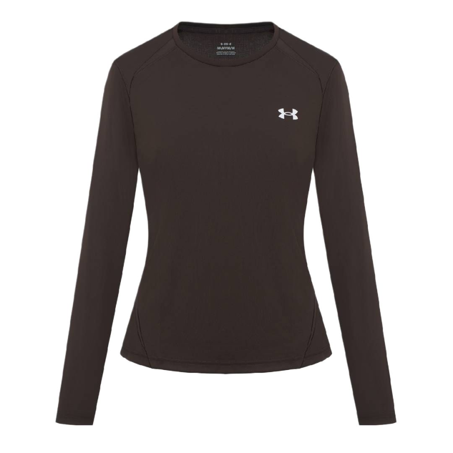 Under Armour T Shirts Women's 246 Coffee Brown Crew Neck Moderate