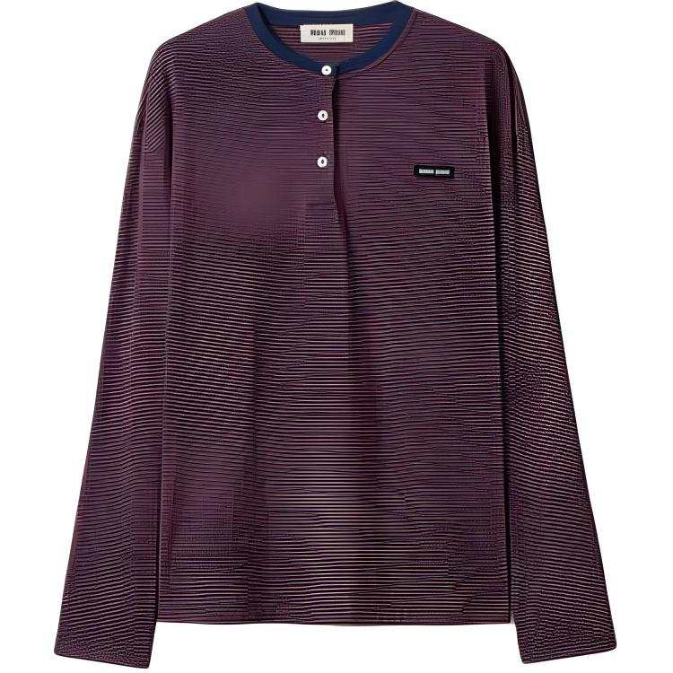 MIU MIU T Shirts Women's Marine Blue Garnet Crew Neck Moderate Straight Fit