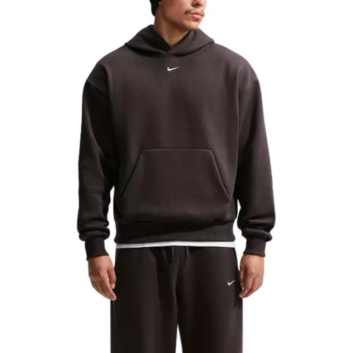 Nike Nike Solo Swoosh Sweatshirts Men's Brown Hooded Non Detachable Moderate