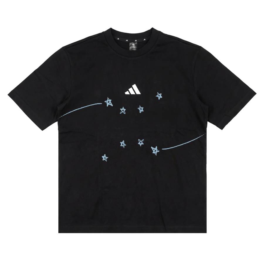 Adidas Adidas ESSENTIALS T Shirts Unisex Black Crew Neck Moderate Straight Fit