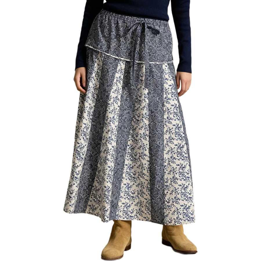 Polo Ralph Lauren Casual Long Skirts Women's Multicolor Moderate Long Skirt A Line Skirt
