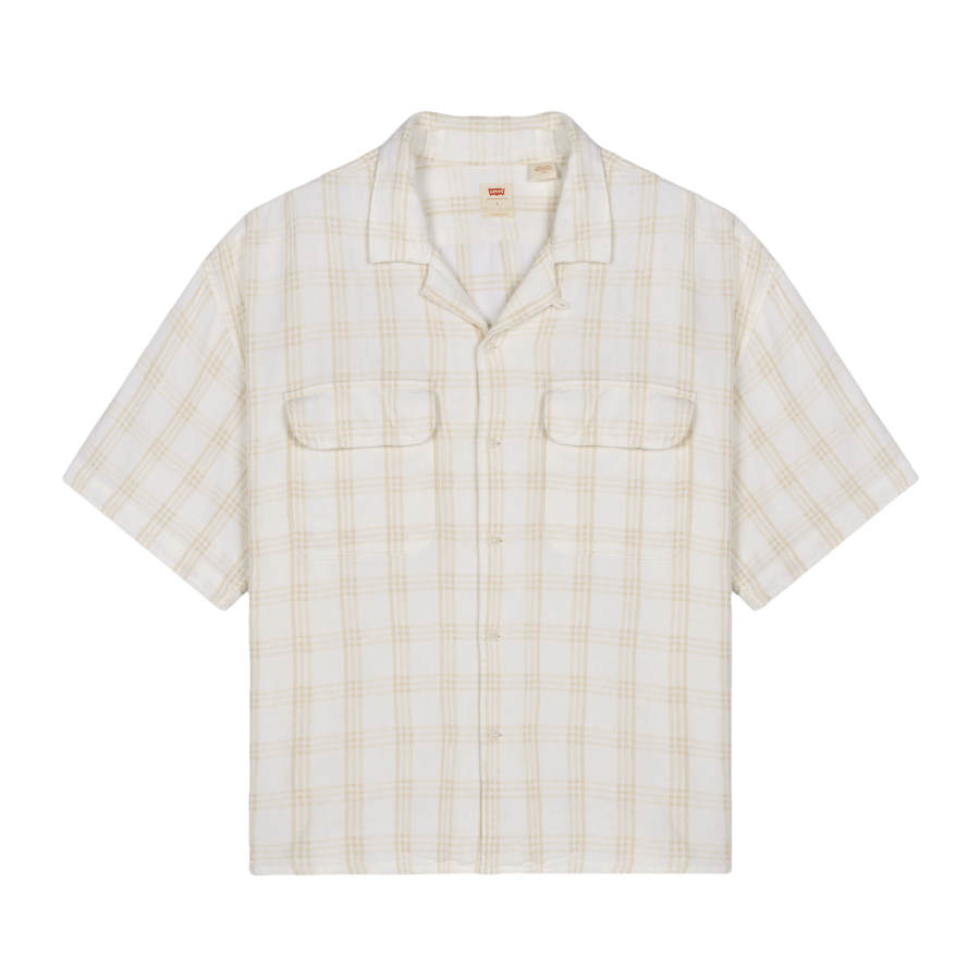 Levis Levis Shirts Men's White Lapel Moderate Straight Fit
