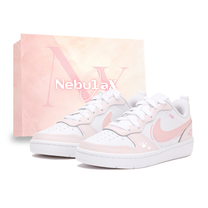 Nike Nike Court Borough Skateboard Shoes Women's Low Top Pink/White