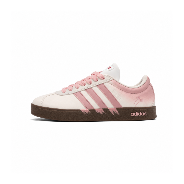 Adidas Adidas Vl Court Classic German Army Trainers Unisex Low Top Pink