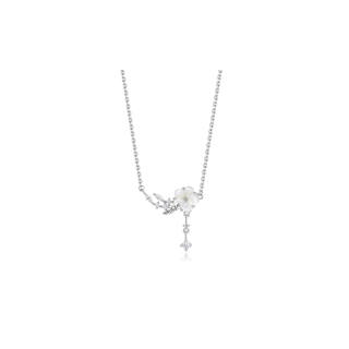 TRUE ME 999 Silver With Mother of Pearl Zircon Necklaces Women's