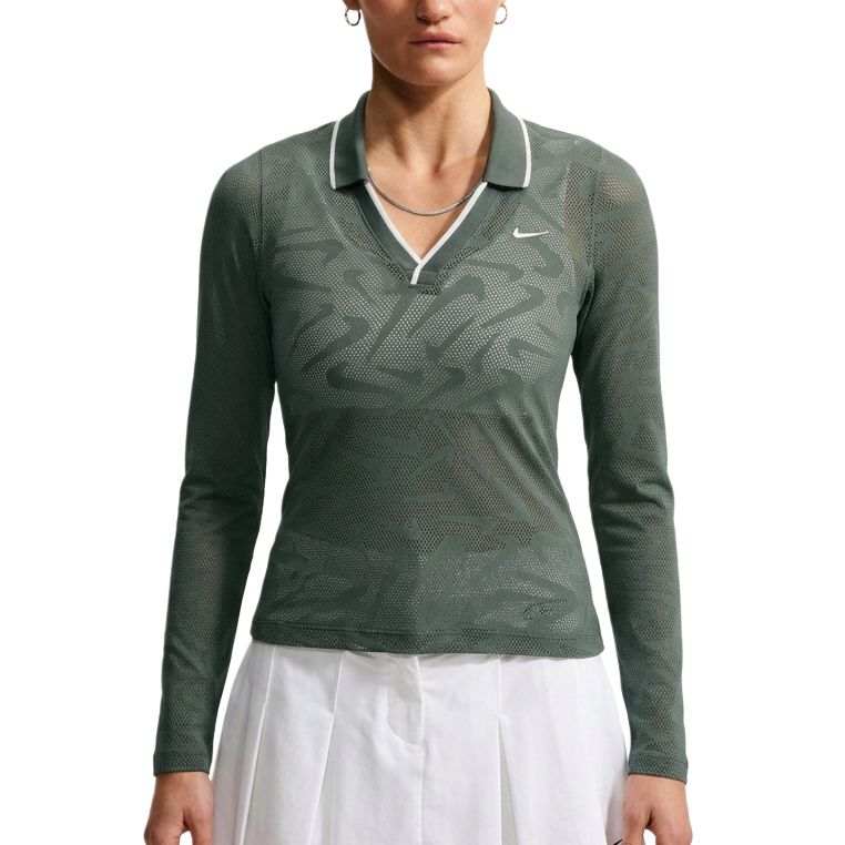 Nike Nike Sportswear Polo Shirts Women's Green Camouflage/White Polo Collar Other
