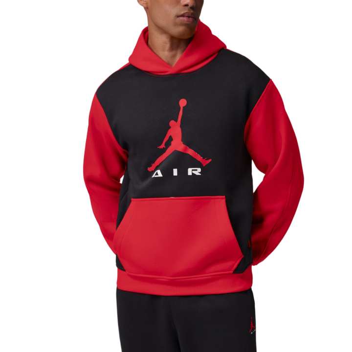 Jordan Jordan Brooklyn Sweatshirts Men's Black/University Red/University Red Hooded Non Detachable Moderate