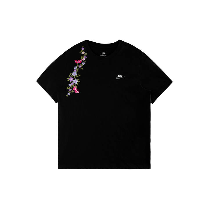 Nike Nike Sportswear T Shirts Unisex Black/White/Dark Gray Crew Neck Moderate