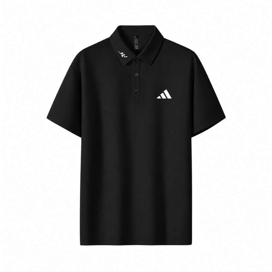 Adidas Adidas Tennis Polo Shirts Unisex Black Polo Collar Moderate Straight Fit