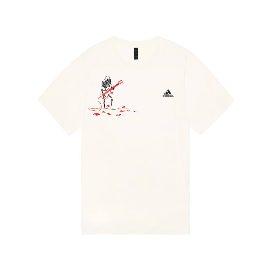 Adidas Adidas MUST HAVES T Shirts Unisex Ecru Crew Neck Moderate Straight Fit