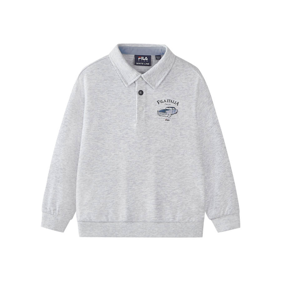 FILA KIDS Sweatshirts Polo Collar Moderate Stretch