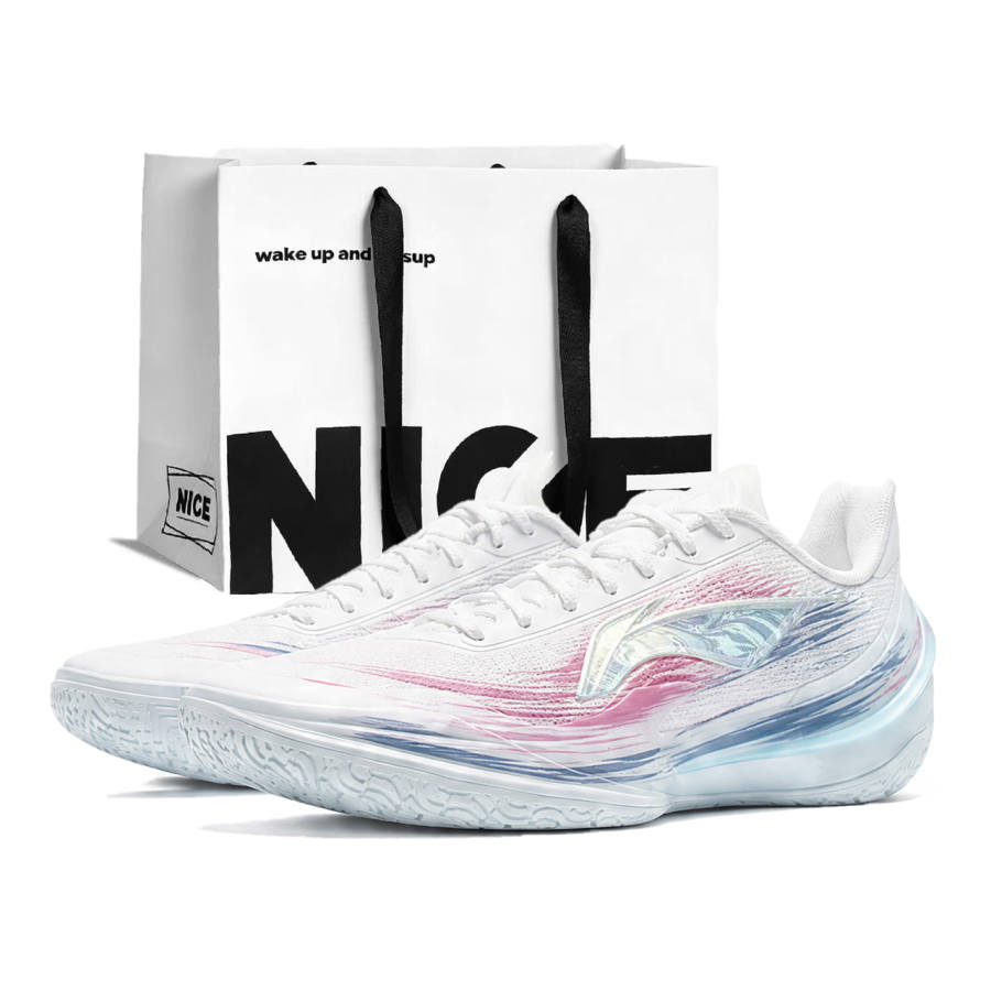 Li-Ning Li Ning Liren 5 V2 Basketball Shoes Men's Low Top Pink Blue