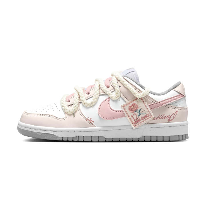 Nike Nike Dunk Skateboard Shoes Women's Low Top Gray Pink