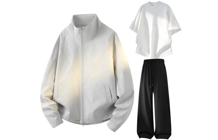 WARRIOR Casual Sportswear Unisex Stand Collar Moderate