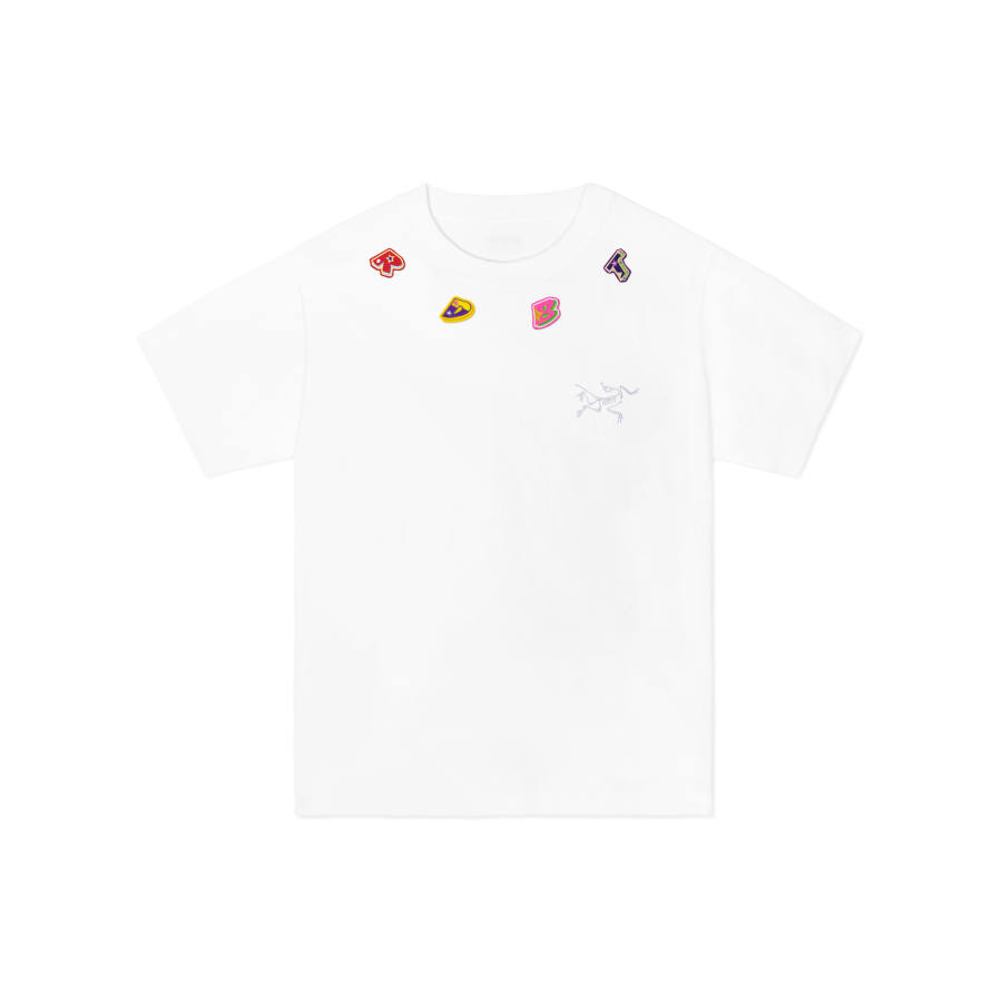Arcteryx KRAGG T Shirts Unisex Ivory White/White Light International, Suggestion Size Small Crew Neck Moderate