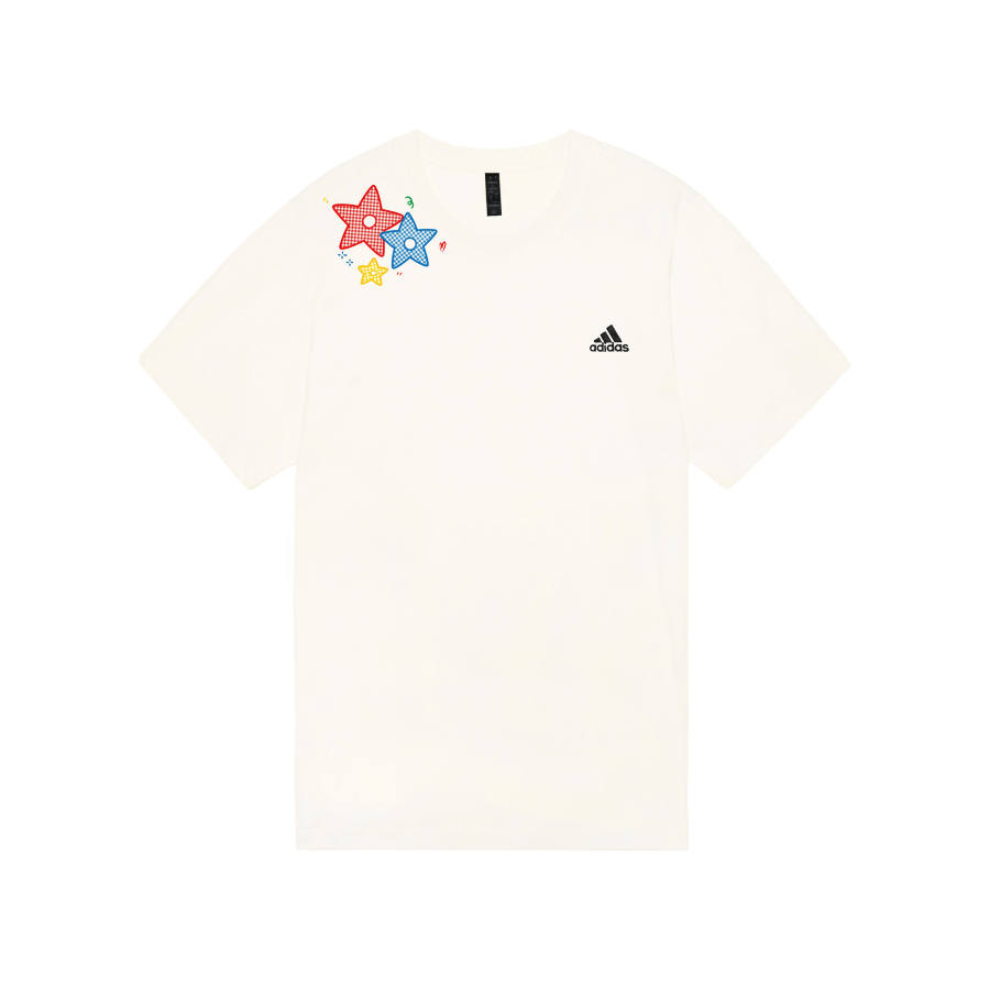 Adidas Adidas MUST HAVES T Shirts Unisex Ecru Crew Neck Moderate Straight Fit